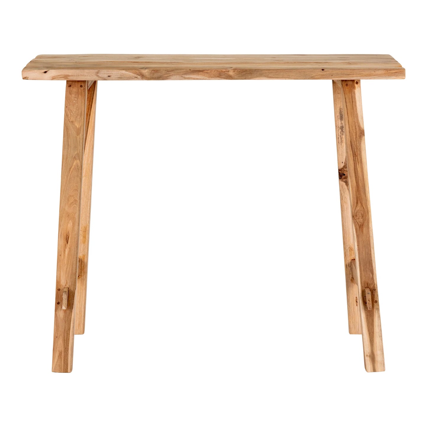Teakholz Konsolentisch massiv – Schmaler Flurtisch aus Holz natur