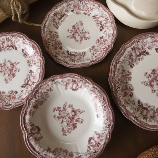 Essteller 26 cm Porzellan Rose – 6er Set | Marija