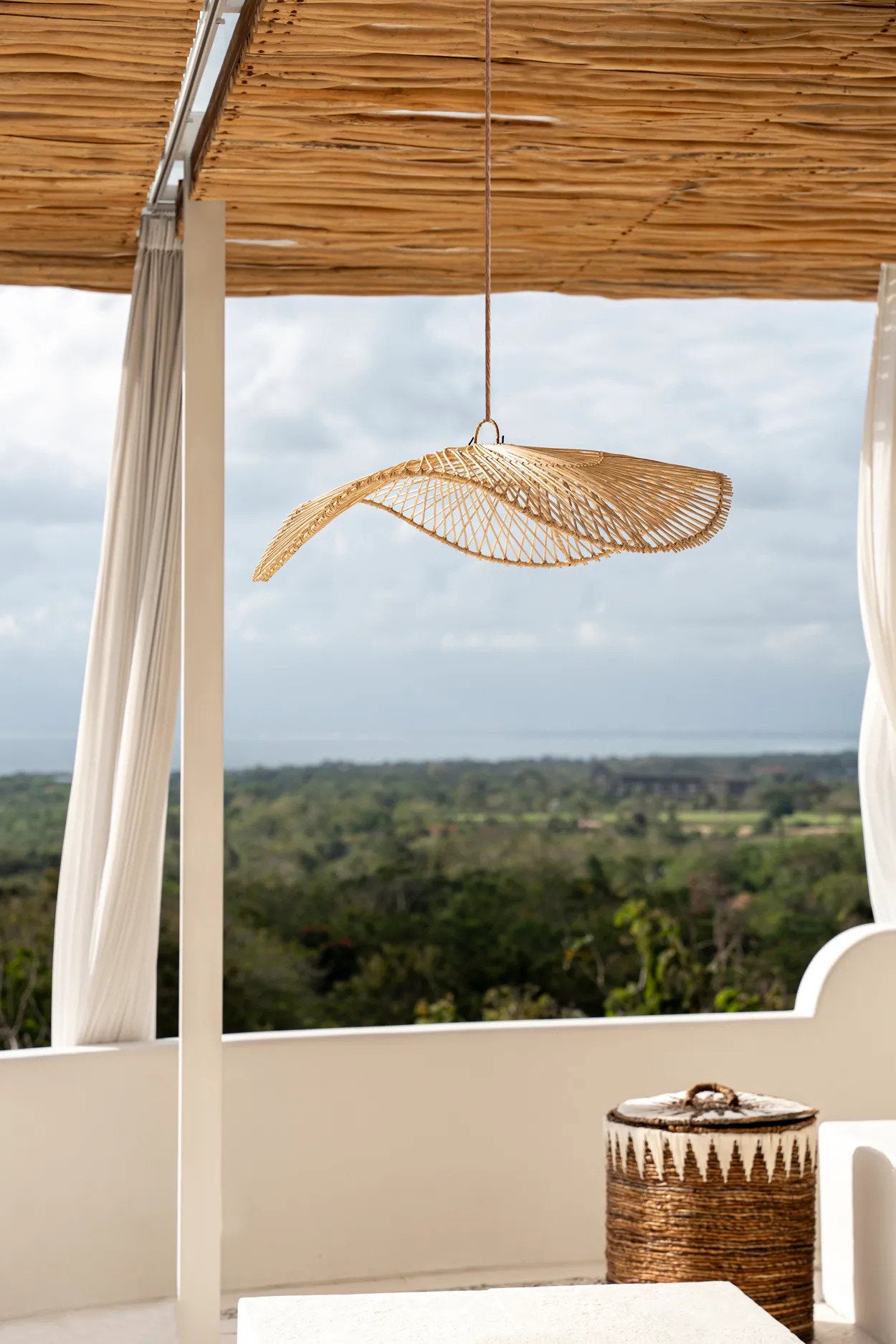 Chapeau Pendant Natural L – Rattan Hängelampe Bazar Bizar