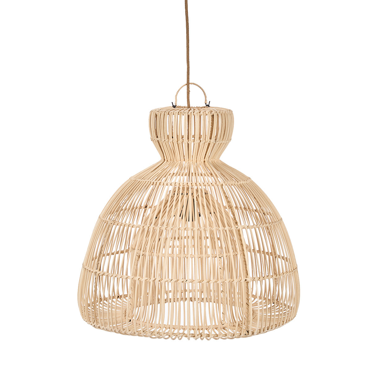 Matcha Whisk Pendant Natural M – Rattan Hängelampe Bazar Bizar