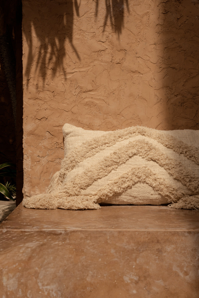 Bazar Bizar Kissenbezug Nomad Tassel – Creme Boho