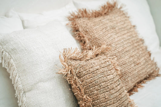 Bazar Bizar Kissenbezug Oh My Gee Creme 60x60 cm – Boho Baumwolle