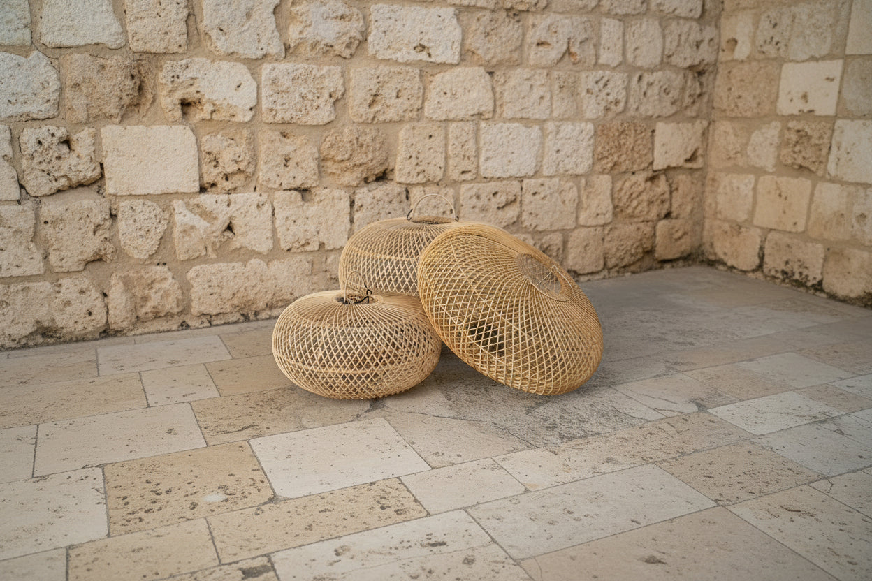 Wholly Pendant Natural M – Rattan Hängelampe Bazar Bizar
