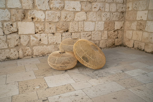 Wholly Pendant Natural M – Rattan Hängelampe Bazar Bizar