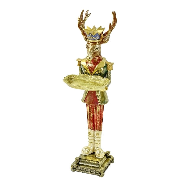 WERNS Ferdinand von Hirschberg (Ferdo od Jelenbrda) – Hirschfigur mit Tablett, 50 cm