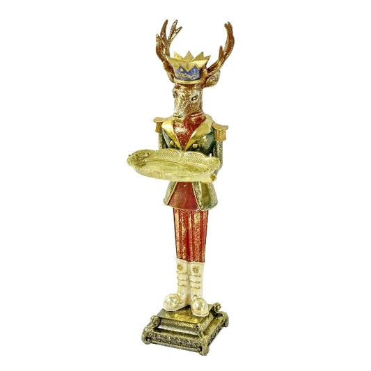WERNS Ferdinand von Hirschberg (Ferdo od Jelenbrda) – Hirschfigur mit Tablett, 50 cm