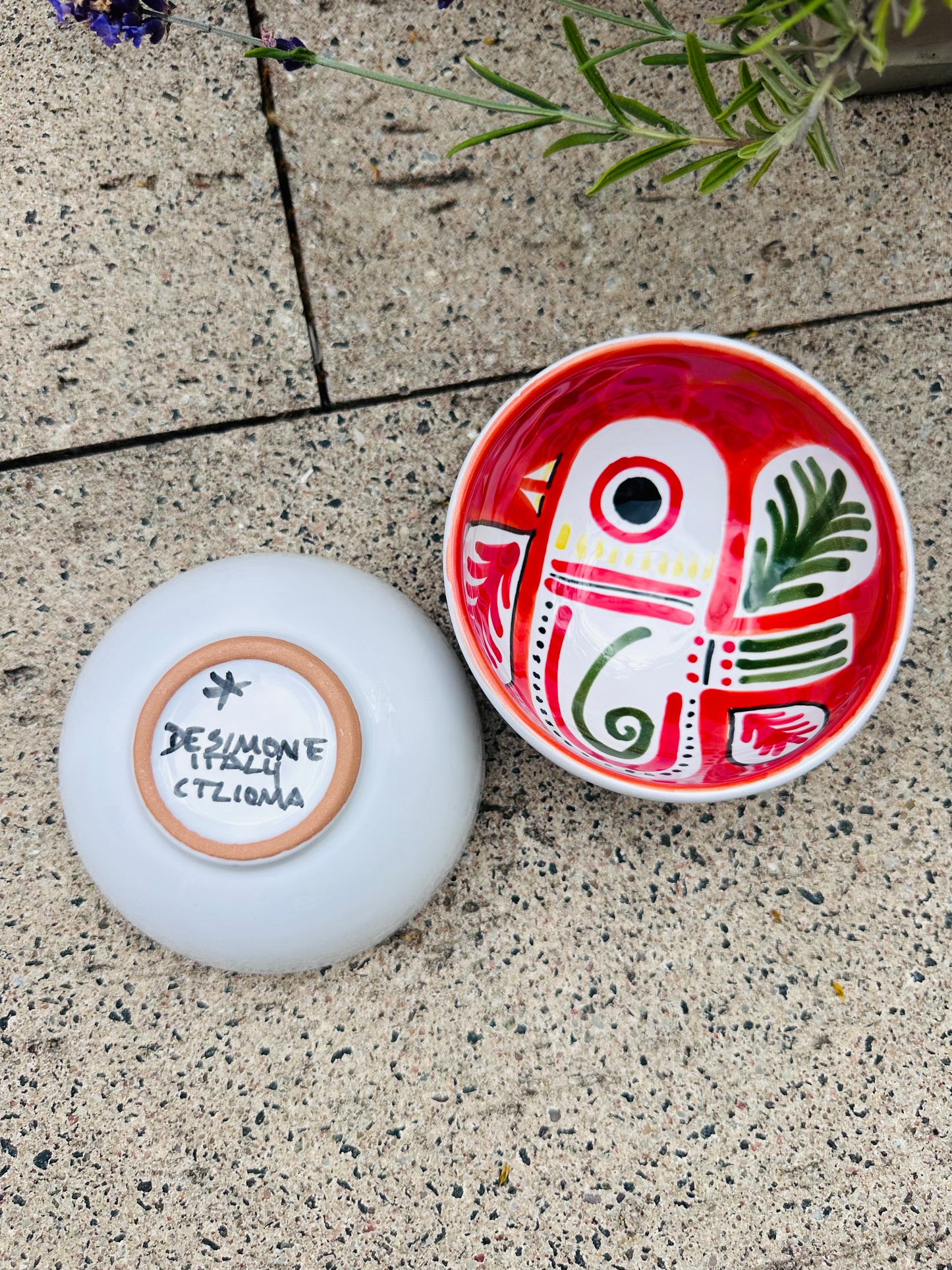 Ceramiche De Simone -Marettimo Schale – handbemalte Keramik (Ø 10 cm)