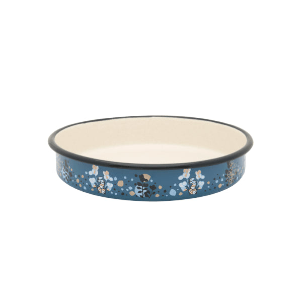 Runde Emaille-Backform - Tepsija 28 cm, 3,44 L, Blau – Cooking Delight