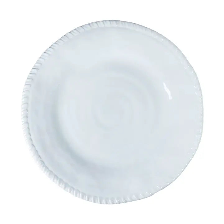 Melamin-Essteller mit Kordelrand – Weiß Ø 28 cm