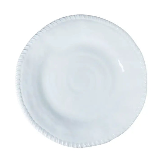Melamin-Essteller mit Kordelrand – Weiß Ø 28 cm