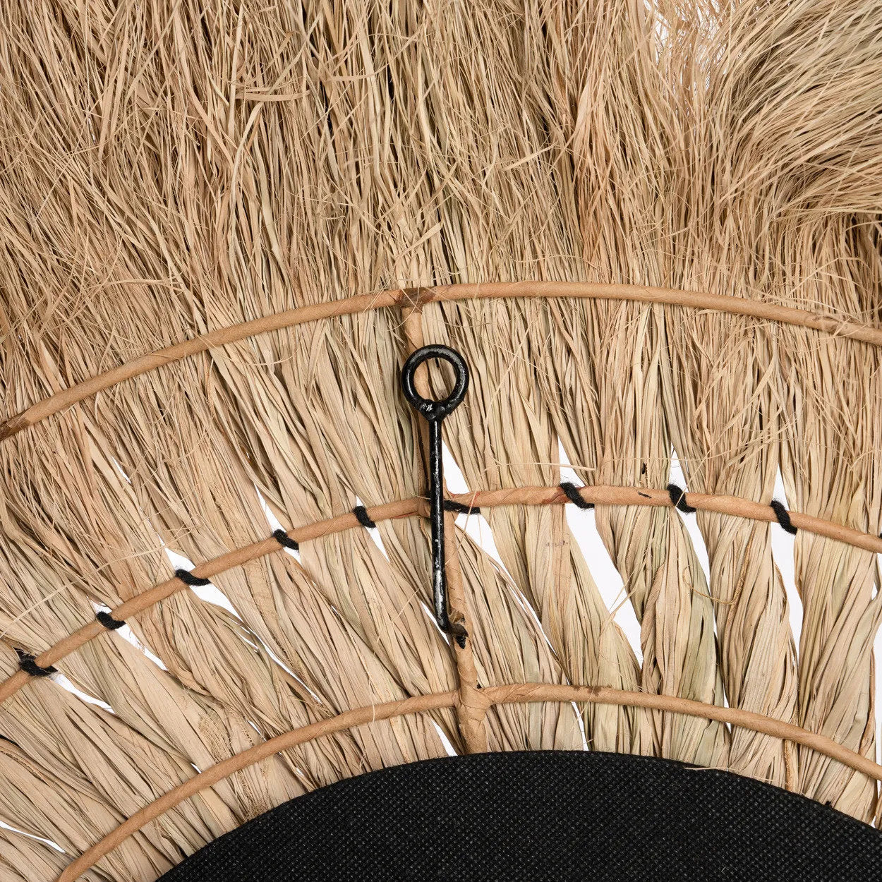 Bazar Bizar Wandspiegel 90 cm Natural – Pretty Blonde Boho Spiegel aus Naturgras
