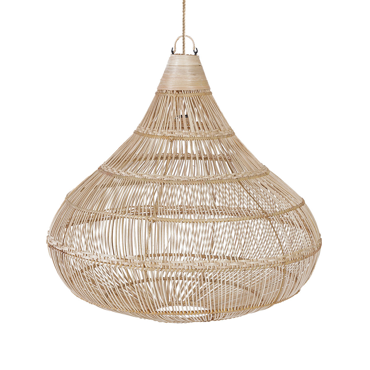 Drop Pendant Natural L – Rattan Hängelampe Bazar Bizar