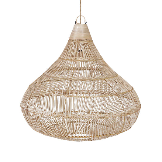 Drop Pendant Natural L – Rattan Hängelampe Bazar Bizar