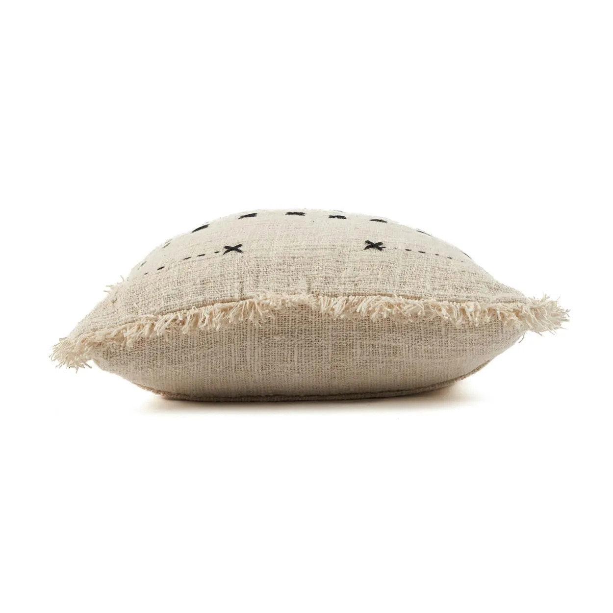 Bazar Bizar Kissenbezug French Kiss – Natur Schwarz