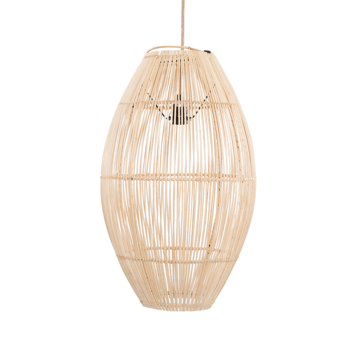 Zuri Pendant Natural L – Rattan Hängelampe Oval