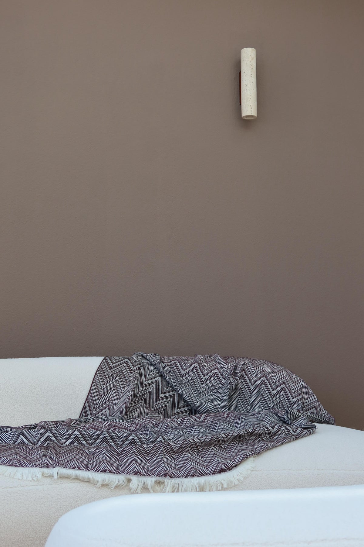 Missoni Home Plaid Timmy 130 × 190 cm Braun/Weiß – 100 % Wolle