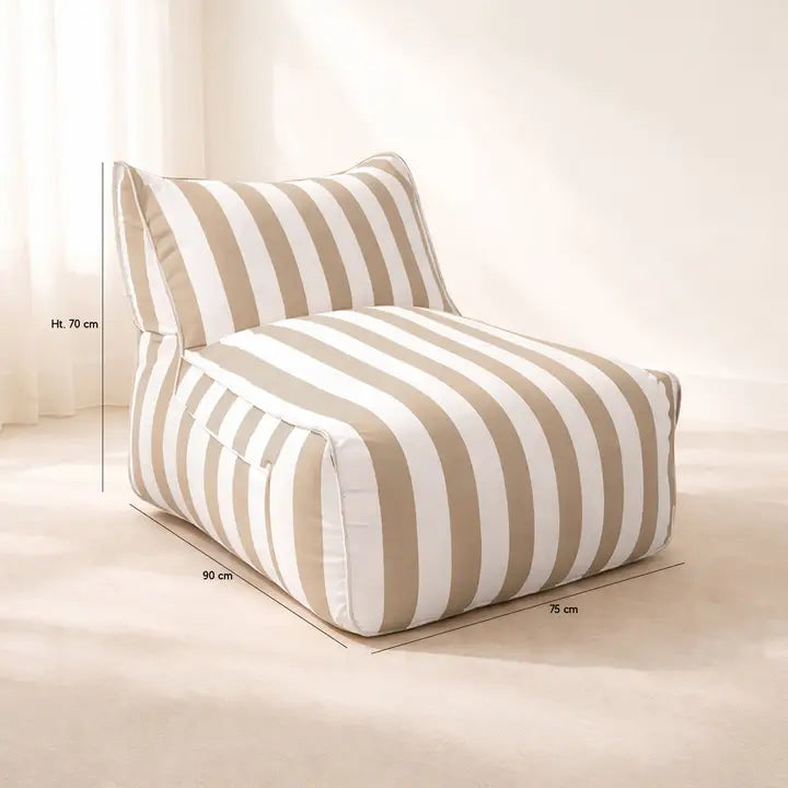 Outdoor Indoor Sessel Beige – Moderner Loungesessel für Garten & Wohnzimmer