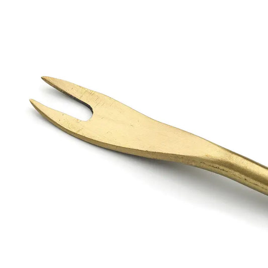 Olivengabel Messing Gold – Handgefertigt | Bazar Bizar