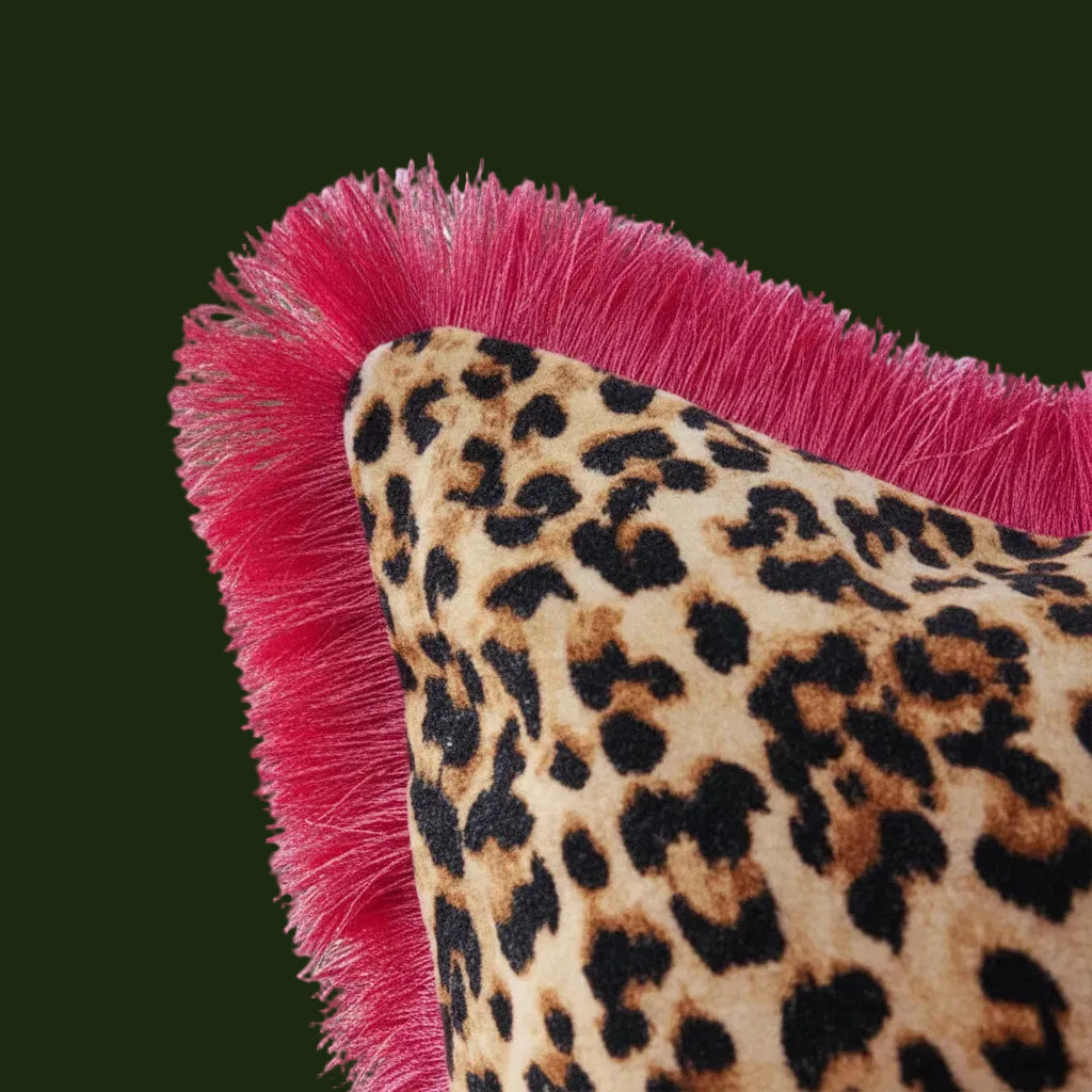 WERNS Dekokissen Jungle Love – Leo & Pink | 45 × 45 cm