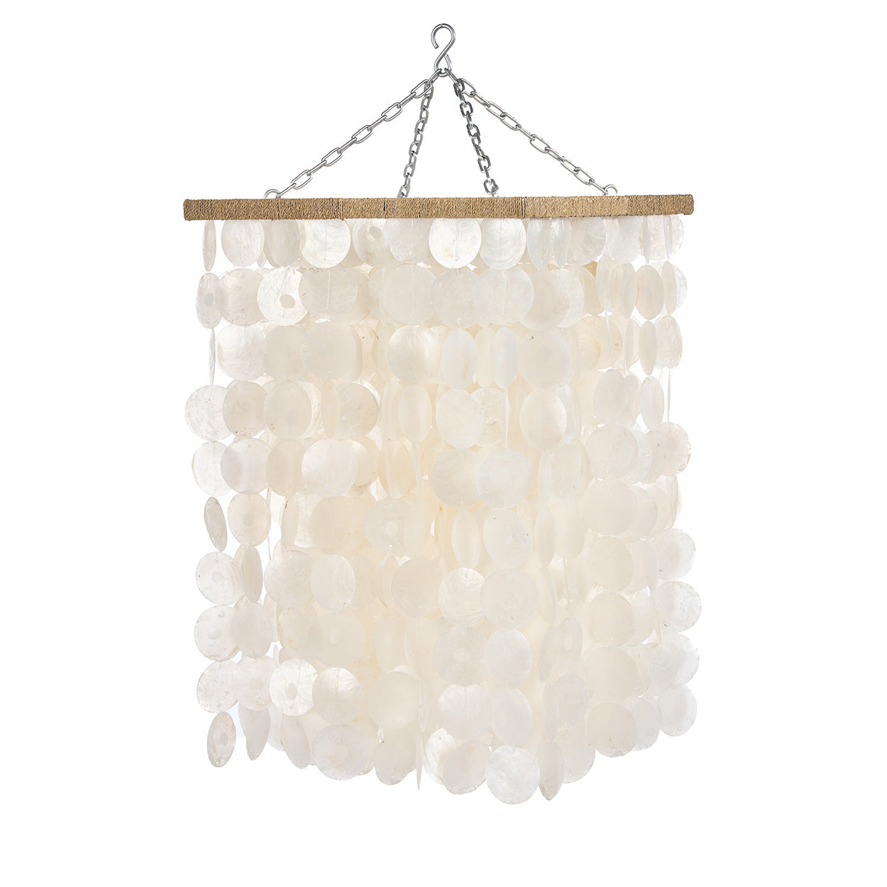 Moonlit Whispers Chandelier Natural M – Capiz Kronleuchter