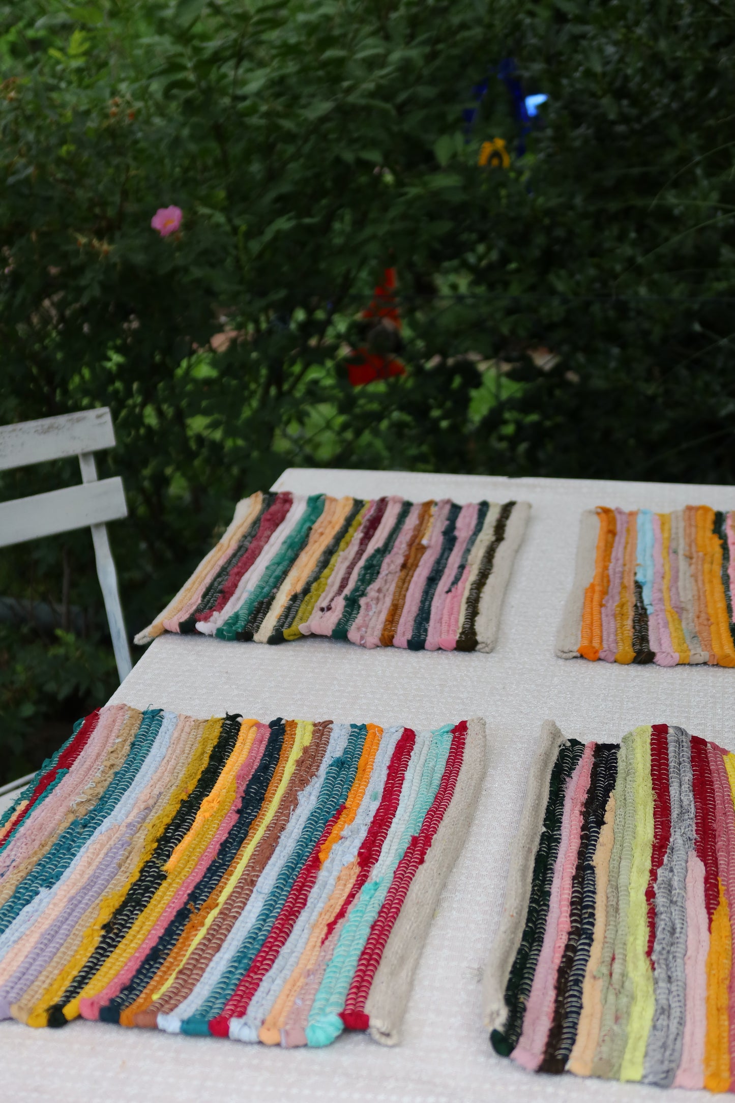 Platzsets Baumwolle 2er Set – handgewebte Tischsets | Tischdeko