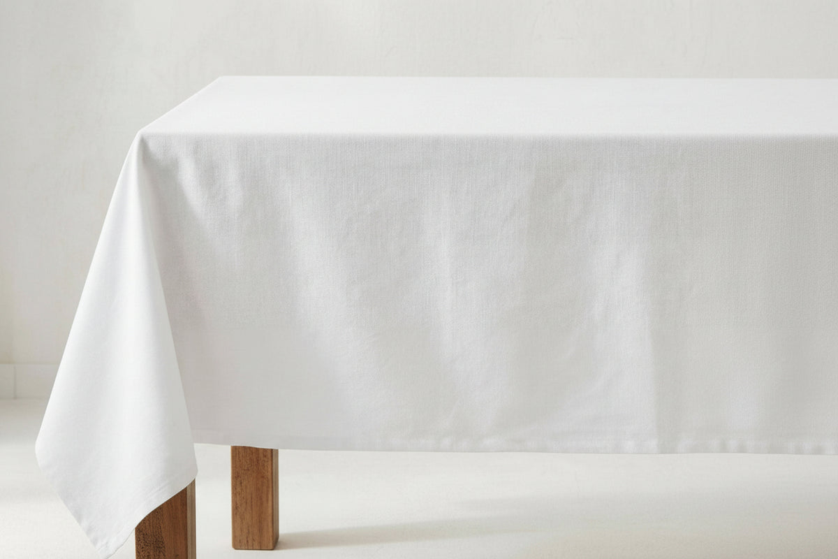 Tischdecke „Valentina“ – Weiß | 200 × 140 cm