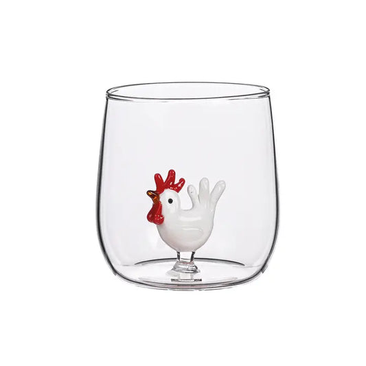 Trinkglas mit Figur 370 ml – transparentes Glas aus Borosilikat