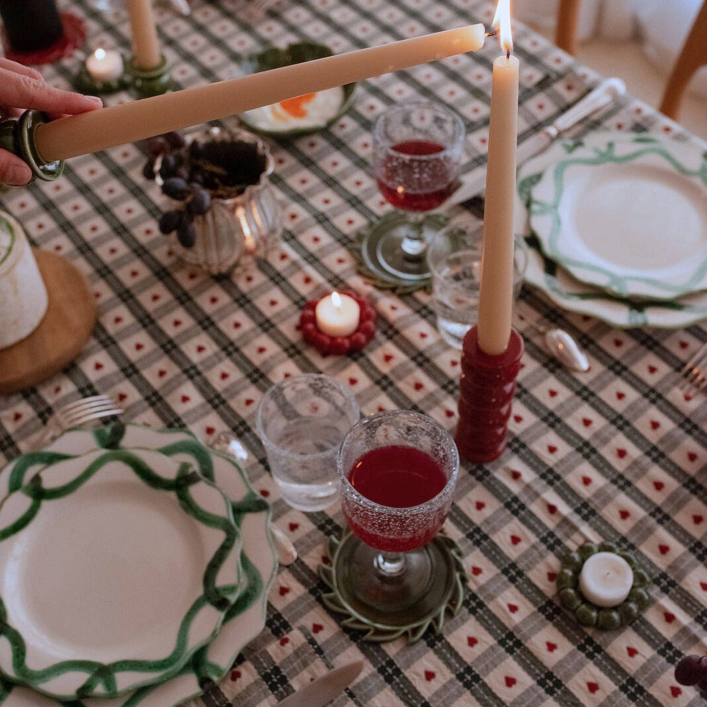 Kerzenhalter rot Keramik – Deko Kerzenständer modern | Gabriela - M