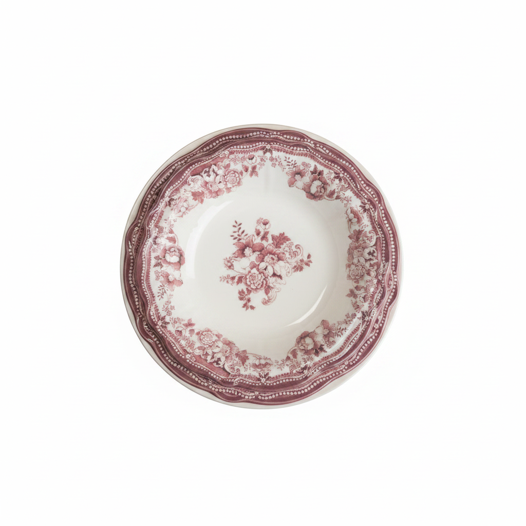 Suppenteller 22 cm Porzellan Rose – 6er Set | Marija
