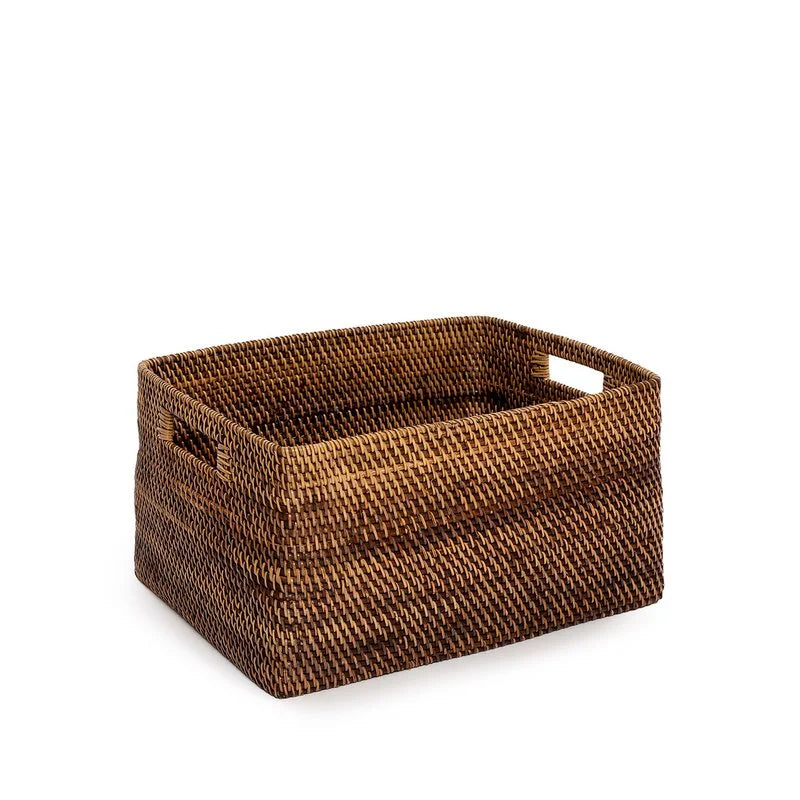 Bazar Bizar – Colonial Aufbewahrungskorb aus Rattan, Braun (S)