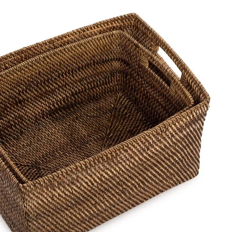 Bazar Bizar – Colonial Aufbewahrungskorb aus Rattan, Braun (S)
