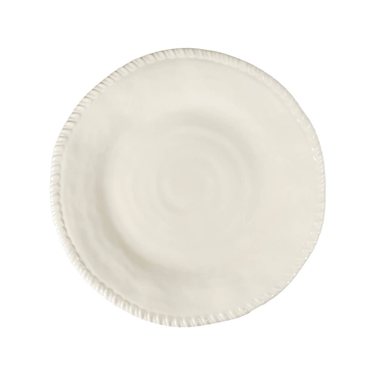 Melamin-Essteller mit Kordelrand – Creme Ø 28 cm
