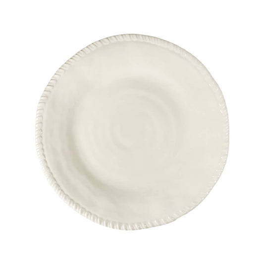 Melamin-Essteller mit Kordelrand – Creme Ø 28 cm