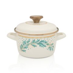 Metalac Original – Emaille Kochtopf Green Line 16 cm | 1,9 L | Türkis