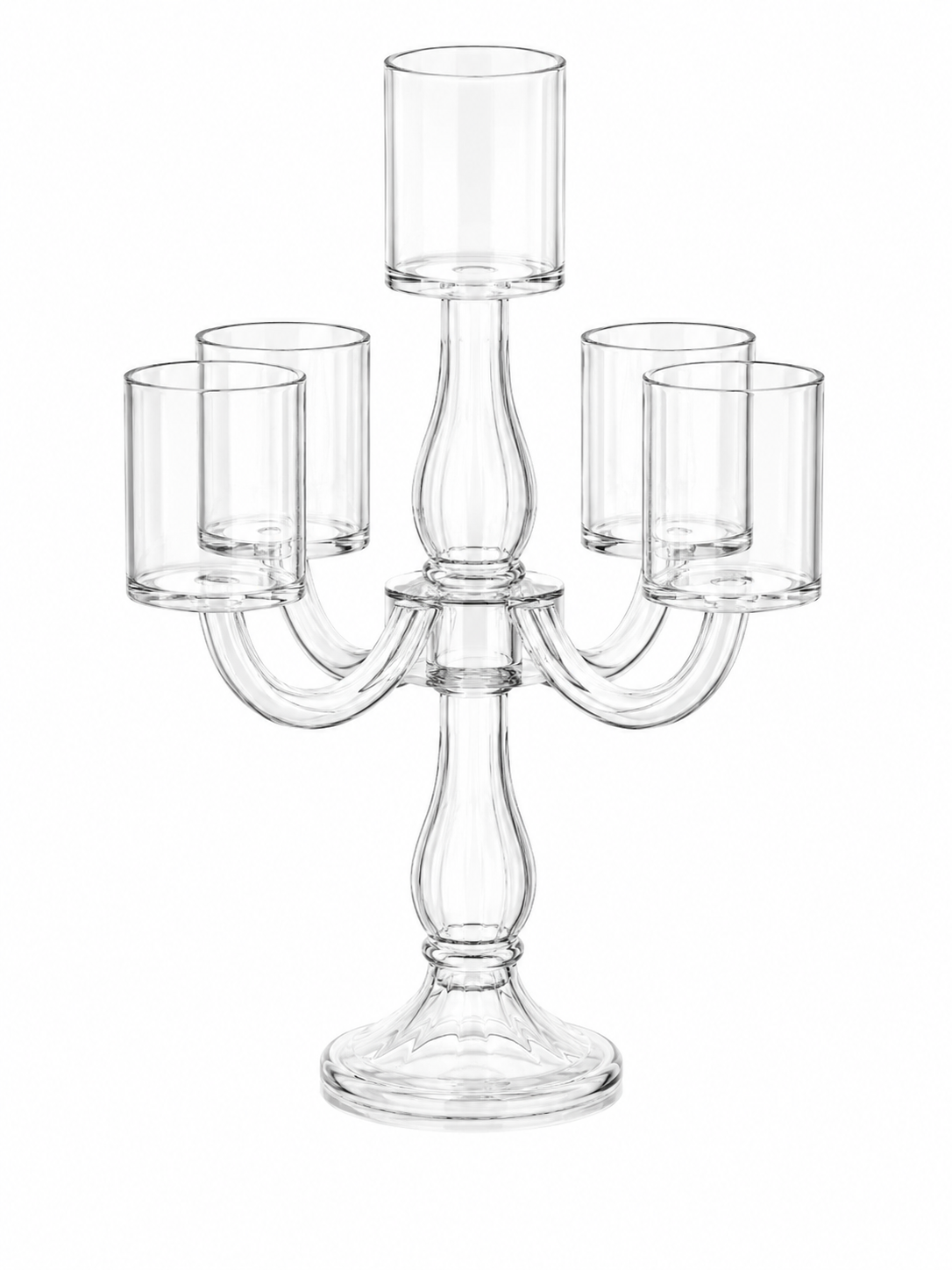AULICA Glas-Kronleuchter mit 5 Kerzenhaltern 35 cm – Istrien