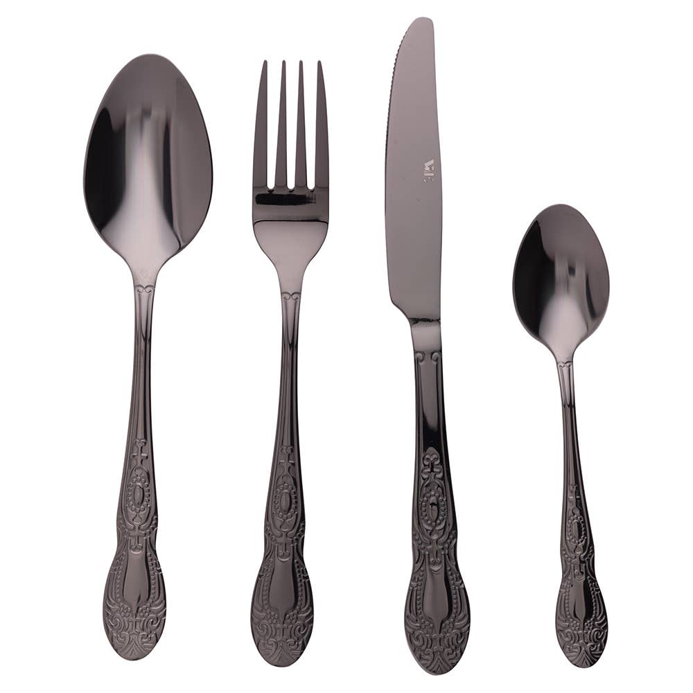 Wonderland Besteckset Schwarz – 24-teilig für 6 Personen
