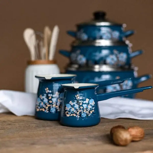 Džezva aus Emaille 0,4 l Blau – Cooking Delight | Metalac