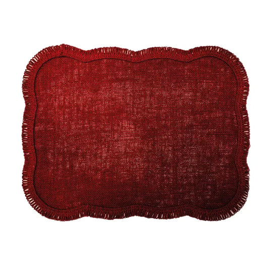 Jute Tischset Rot 35x45 cm – natürlich & stilvoll