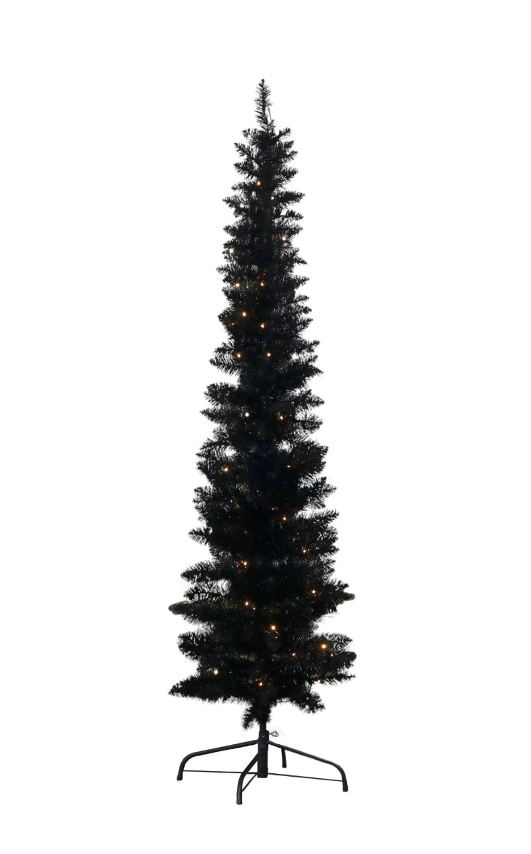 Weihnachtsbaum BOŽE – Schwarz, 180 cm mit 100 LEDs