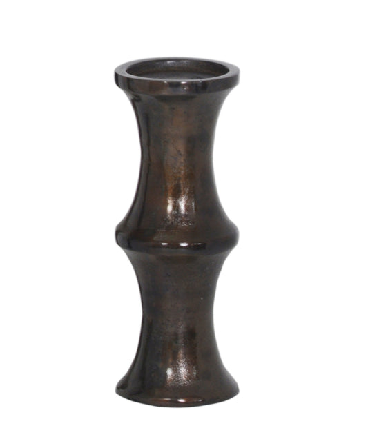 Kerzenständer NERO – Schwarzbraun | Aluminium | 32,5 cm