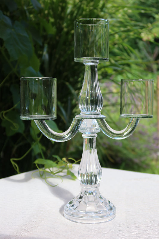 AULICA Glas-Kronleuchter mit 3 Kerzenhaltern 35 cm – Istrien