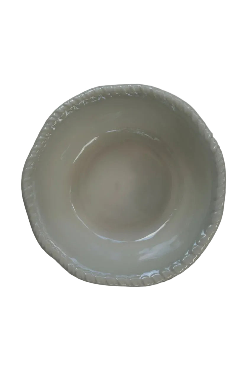 Melamin-Suppenteller mit Kordelrand – Creme Ø 20 cm