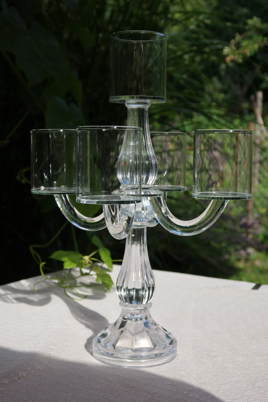 AULICA Glas-Kronleuchter mit 5 Kerzenhaltern 35 cm – Istrien
