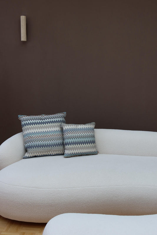 Missoni Home Kissen Masuleh 45 × 45 cm Türkis Mehrfarbig – Seidenmischung