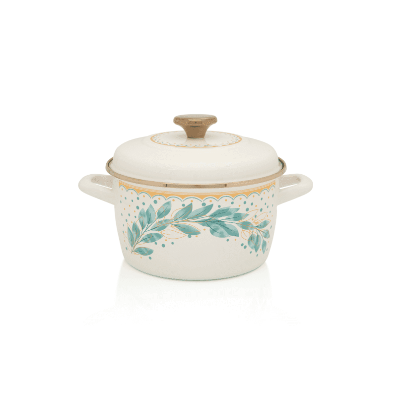 Metalac Original – Emaille Kochtopf Green Line 20 cm | 3,5 L | Türkis