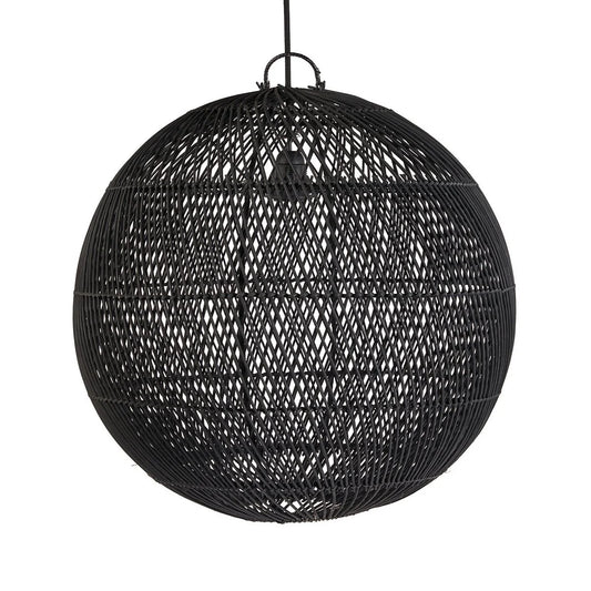 Pendelleuchte Bubble Schwarz – Rattan von Bazar Bizar