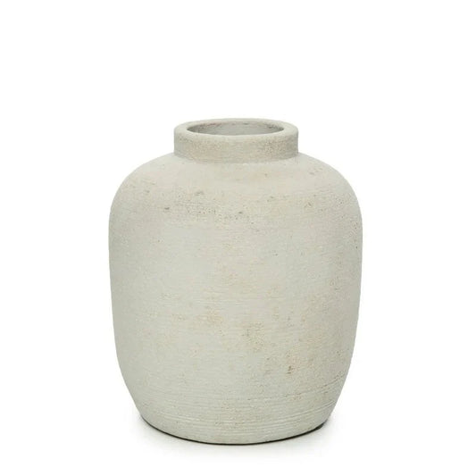 Bazar Bizar Vase „Peaky“ Beige – Terrakotta 22 cm -L
