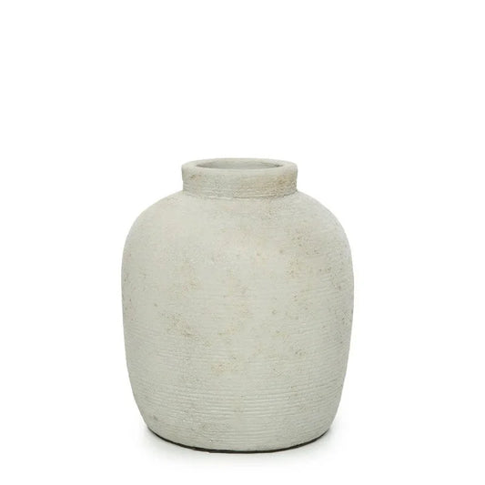 Bazar Bizar Vase „Peaky“ Beige – Terrakotta 18 cm -M
