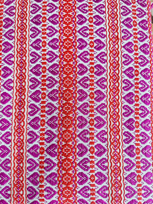 Handgewebte Tischdecke „Gavro“ Orange-Pink-Creme – aus Kroatien