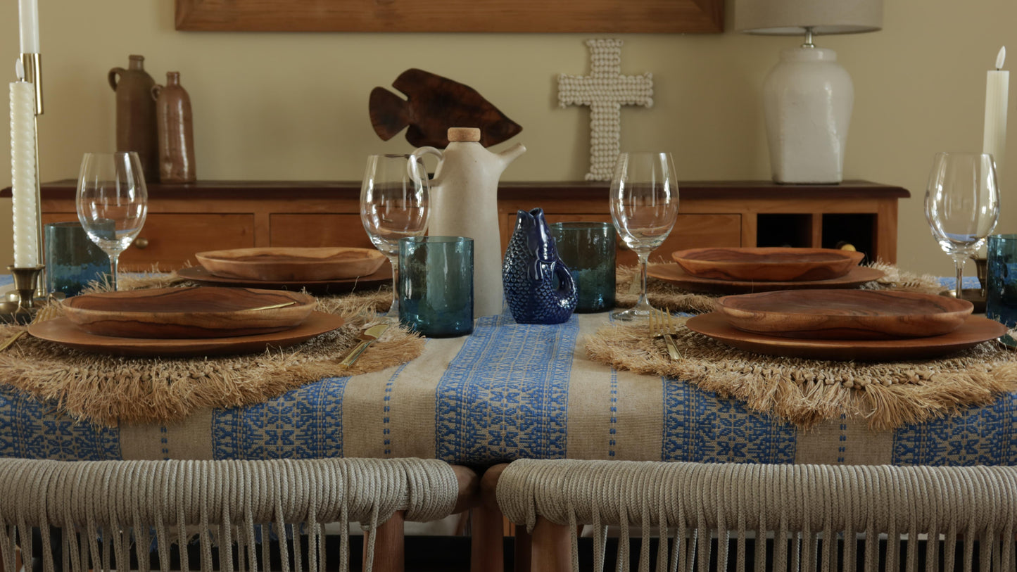 Glas Blau mit Struktur – Trinkglas | Bazar Bizar